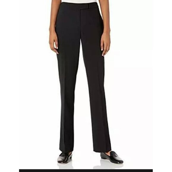 Anne Klein Flare Leg Pants Black Trousers - Picture 1 of 4